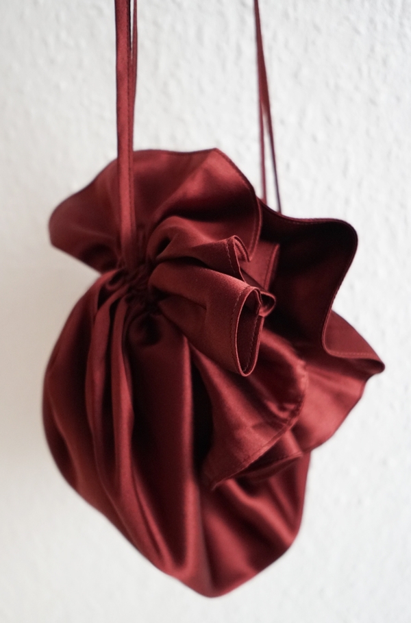 Baserange Chet Silk Satin Pouch - Auger Red Baserange Chet Silk Satin Pouch - Auger Red