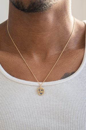 Fraser Hamilton 9k Sapphire Mask Pendant No. 1 Fraser Hamilton 9k Sapphire Mask Pendant No. 1