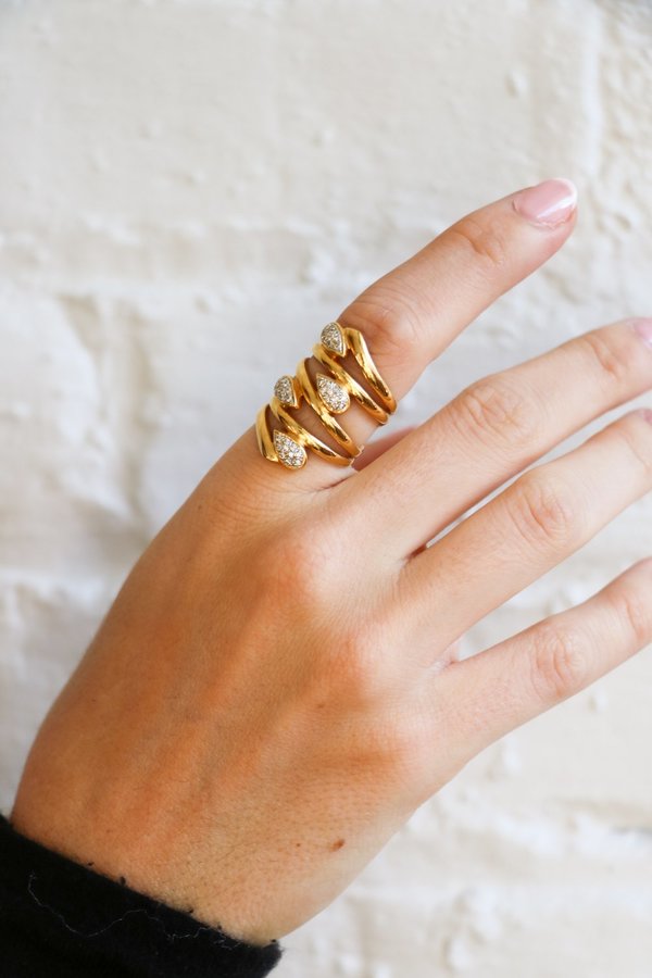 Pre-loved Diamond Cuff Ring - yellow gold/diamond Pre-loved Diamond Cuff Ring - yellow gold/diamond