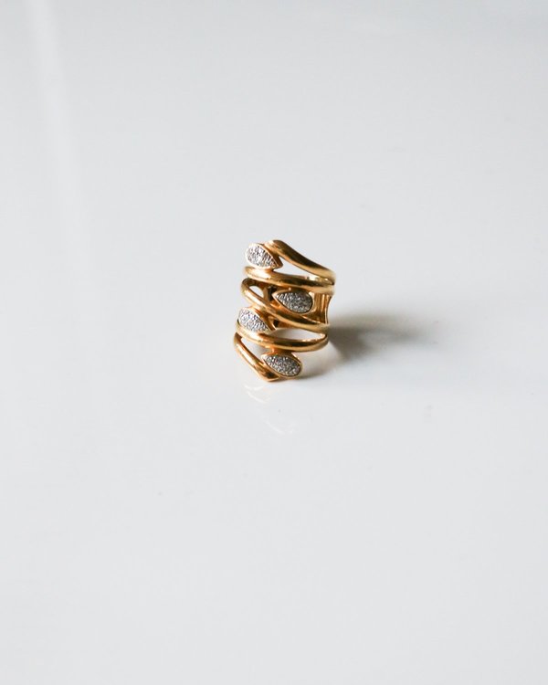 Pre-loved Diamond Cuff Ring - yellow gold/diamond Pre-loved Diamond Cuff Ring - yellow gold/diamond