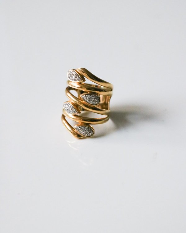 Pre-loved Diamond Cuff Ring - yellow gold/diamond Pre-loved Diamond Cuff Ring - yellow gold/diamond