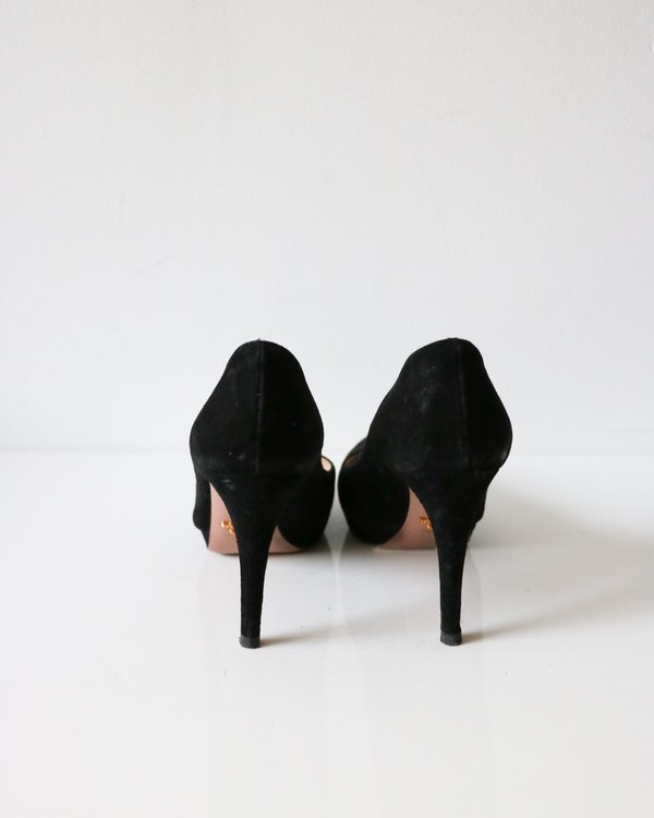Prada Black Suede Pumps, Size 37.5 Prada Black Suede Pumps, Size 37.5