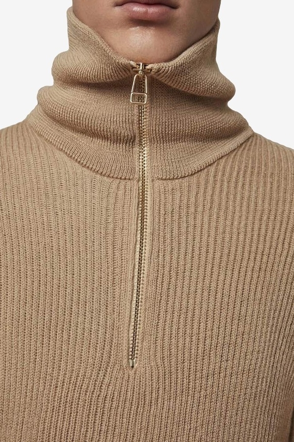NN07 Holger Wool Half-Zip Sweater - Camel NN07 Holger Wool Half-Zip Sweater - Camel