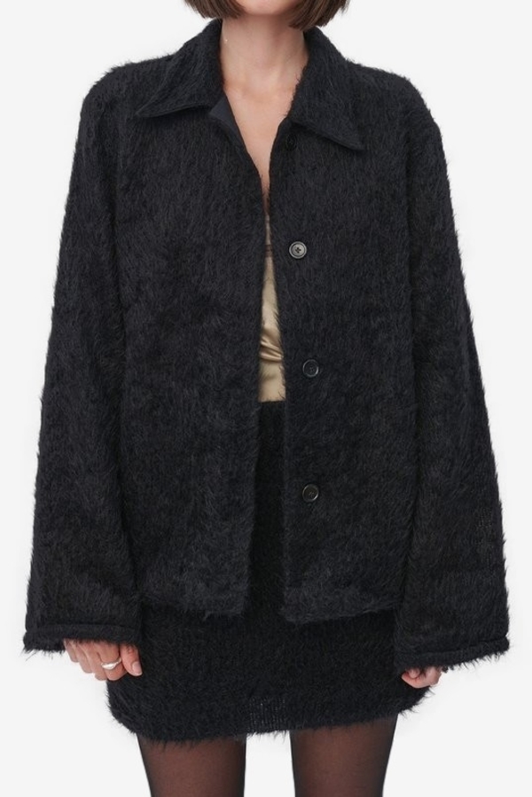 Legacy Camp Cardigan Our Legacy Cardigan Black Mohair OUR LEGACY