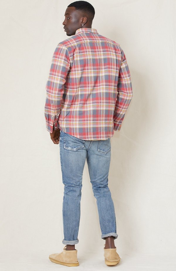 PRESIDENTS Chatham Japan Check Washed Shirt - RED/WHITE B43 PRESIDENTS Chatham Japan Check Washed Shirt - RED/WHITE B43