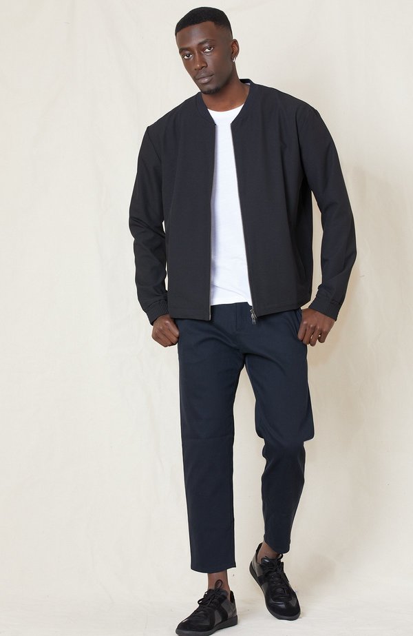 Lot78 Crêpe Bomber - black Lot78 Crêpe Bomber - black