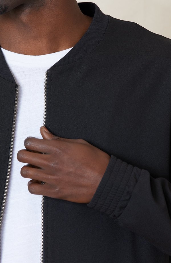 Lot78 Crêpe Bomber - black Lot78 Crêpe Bomber - black