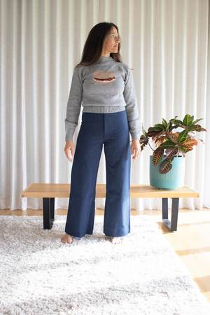 Rachel Antonoff Shmear Pullover - Grey Bagel Rachel Antonoff Shmear Pullover - Grey Bagel