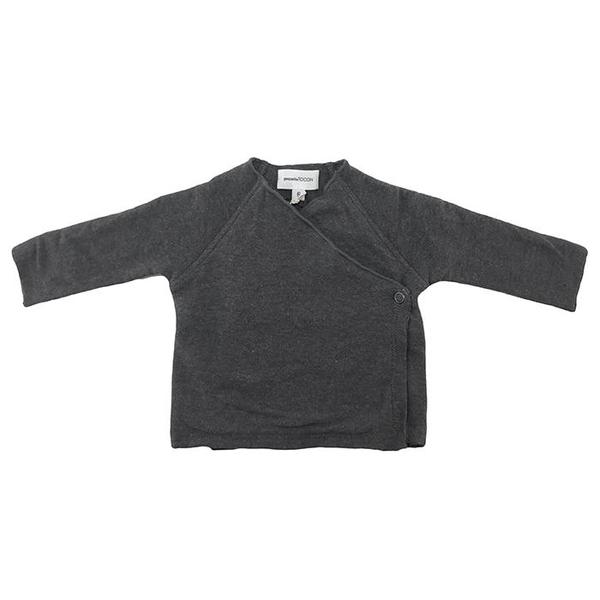 Pequeno Tocon Baby Amour Wrap Jacket Grey Pequeno Tocon Baby Amour Wrap Jacket Grey