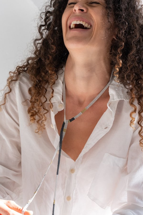 STEPHANIE SCHNEIDER NO. 7 SHAWL NECKLACE - Sterling Silver STEPHANIE SCHNEIDER NO. 7 SHAWL NECKLACE - Sterling Silver