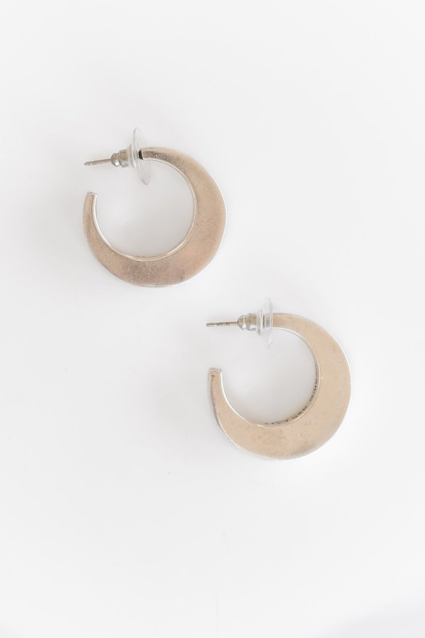 Vintage CRESCENT MOON HOOPS - silver Vintage CRESCENT MOON HOOPS - silver