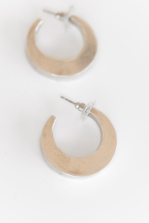 Vintage CRESCENT MOON HOOPS - silver Vintage CRESCENT MOON HOOPS - silver