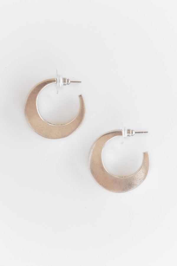 Vintage CRESCENT MOON HOOPS - silver Vintage CRESCENT MOON HOOPS - silver