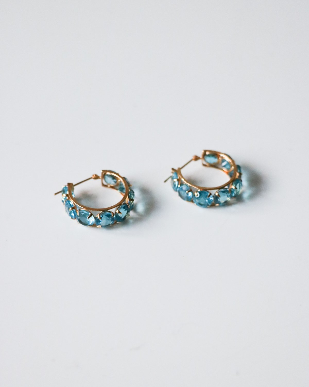 PRE-LOVED Blue Topaz Earrings - Gold/blue - Image 1 of 3