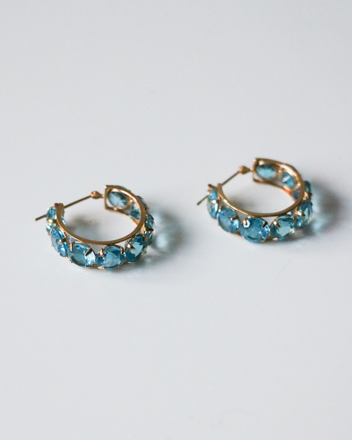 PRE-LOVED Blue Topaz Earrings - Gold/blue - Image 2 of 3