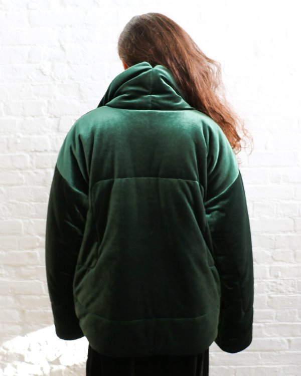 Pre-loved Norma Kamali Sleeping Bag Padded Coat - Green Pre-loved Norma Kamali Sleeping Bag Padded Coat - Green