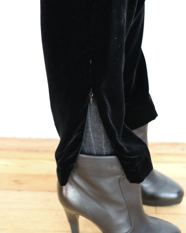 Sandro Velvet Ankle Zip Pants, Size 2 Sandro Velvet Ankle Zip Pants, Size 2