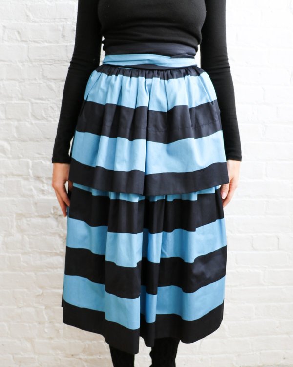 Vintage Saint Laurent Rive Gauche Striped Tiered Skirt, Size 36 Vintage Saint Laurent Rive Gauche Striped Tiered Skirt, Size 36
