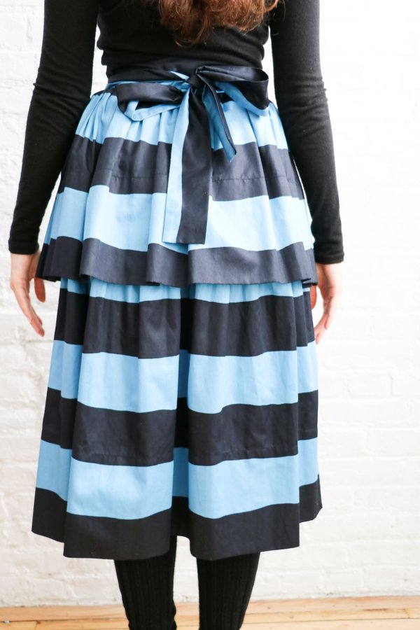 Vintage Saint Laurent Rive Gauche Striped Tiered Skirt, Size 36 Vintage Saint Laurent Rive Gauche Striped Tiered Skirt, Size 36