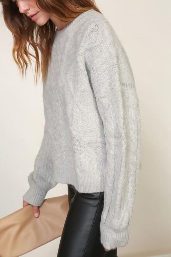 Lumiere Cable Knit Sweater - Grey 