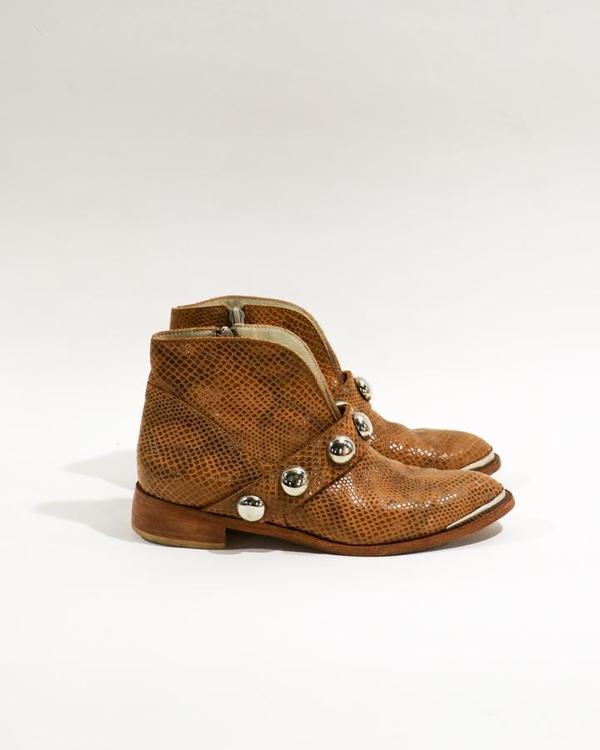 BENITAPEKA Embossed Leather Ankle Boots, Size 7 BENITAPEKA Embossed Leather Ankle Boots, Size 7