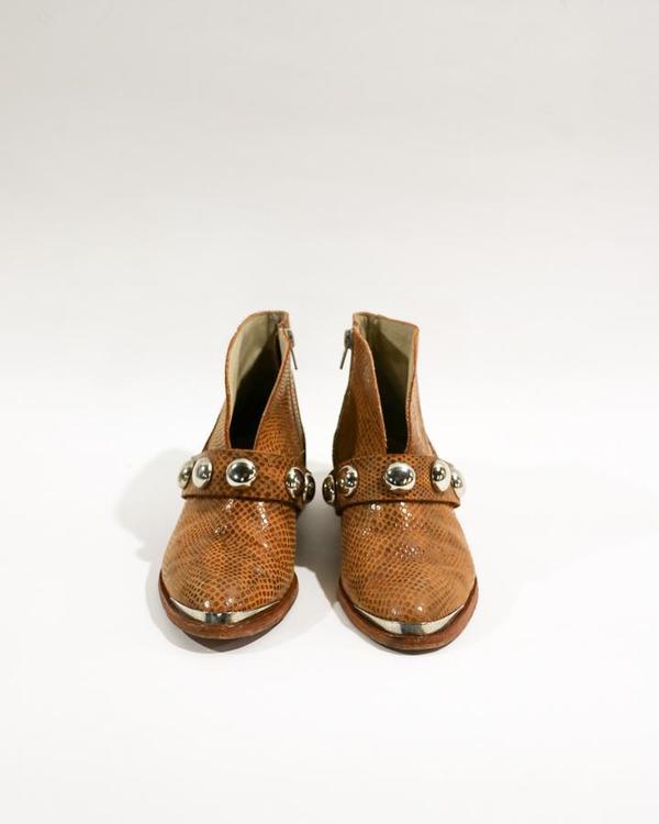BENITAPEKA Embossed Leather Ankle Boots, Size 7 BENITAPEKA Embossed Leather Ankle Boots, Size 7