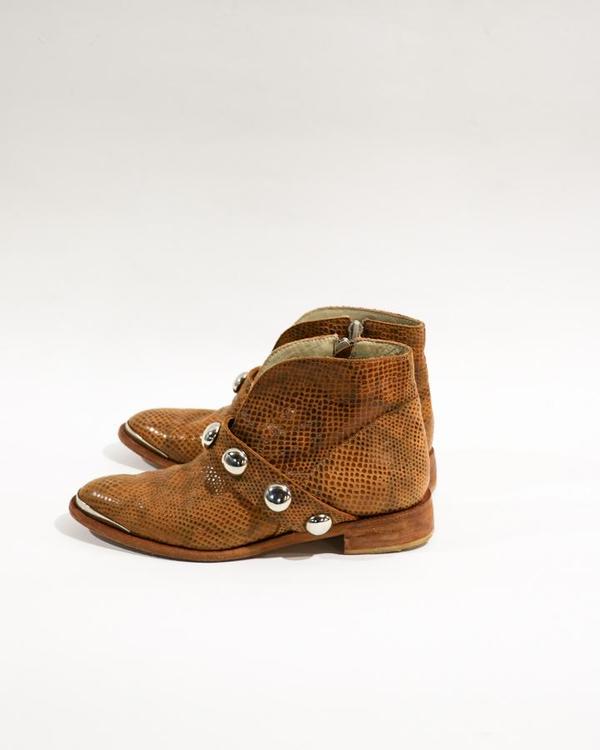 BENITAPEKA Embossed Leather Ankle Boots, Size 7 BENITAPEKA Embossed Leather Ankle Boots, Size 7