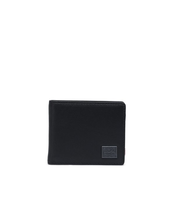 HERSCHEL SUPPLY CO Hank Wallet - Black Leather LR HERSCHEL SUPPLY CO Hank Wallet - Black Leather LR