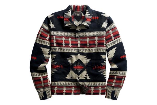 RRL Brushed Jacquard Overshirt - Black Multi RRL Brushed Jacquard Overshirt - Black Multi
