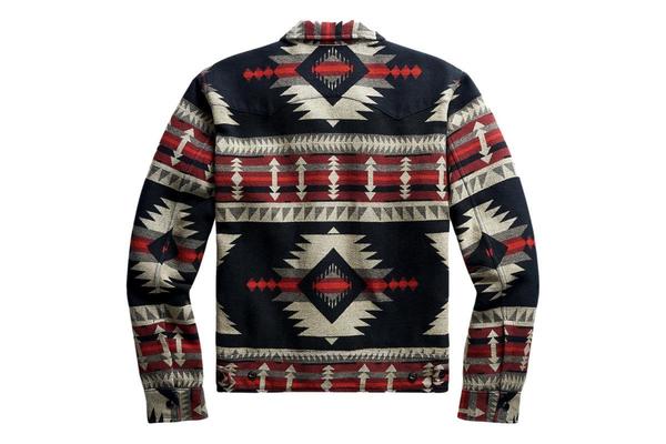 RRL Brushed Jacquard Overshirt - Black Multi RRL Brushed Jacquard Overshirt - Black Multi