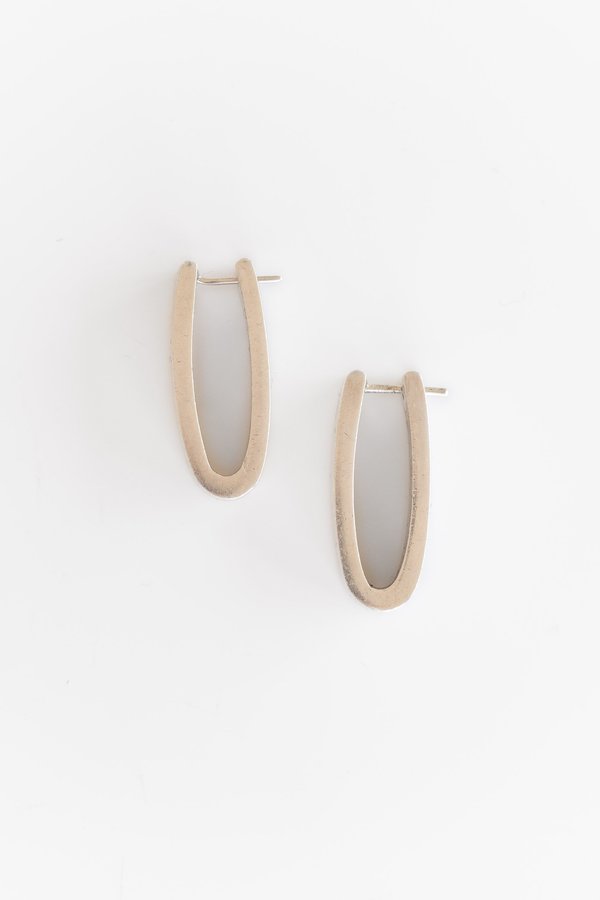 Vintage MODERNIST FLAT HOOPS - STERLING SILVER Vintage MODERNIST FLAT HOOPS - STERLING SILVER