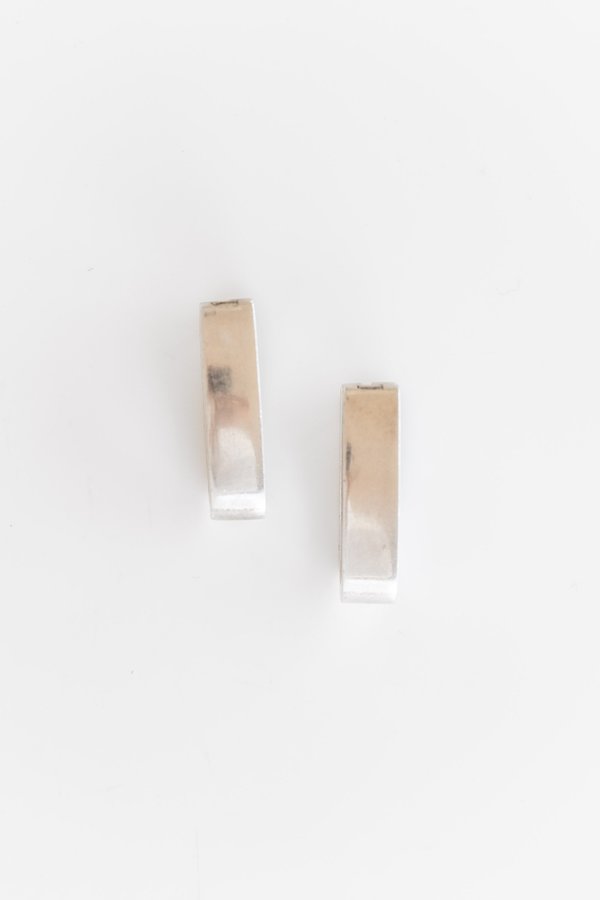 Vintage MODERNIST FLAT HOOPS - STERLING SILVER Vintage MODERNIST FLAT HOOPS - STERLING SILVER