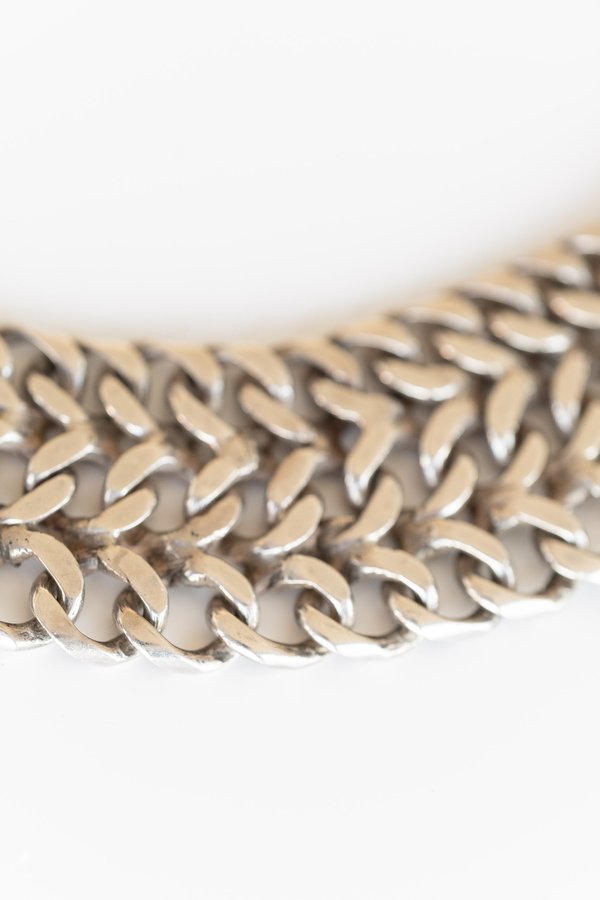 Vintage TAXCO WIDE CHAIN CHOKER - SILVER Vintage TAXCO WIDE CHAIN CHOKER - SILVER