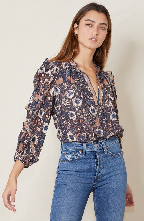 Ulla Johnson Manet Blouse - OBSIDIAN Ulla Johnson Manet Blouse - OBSIDIAN