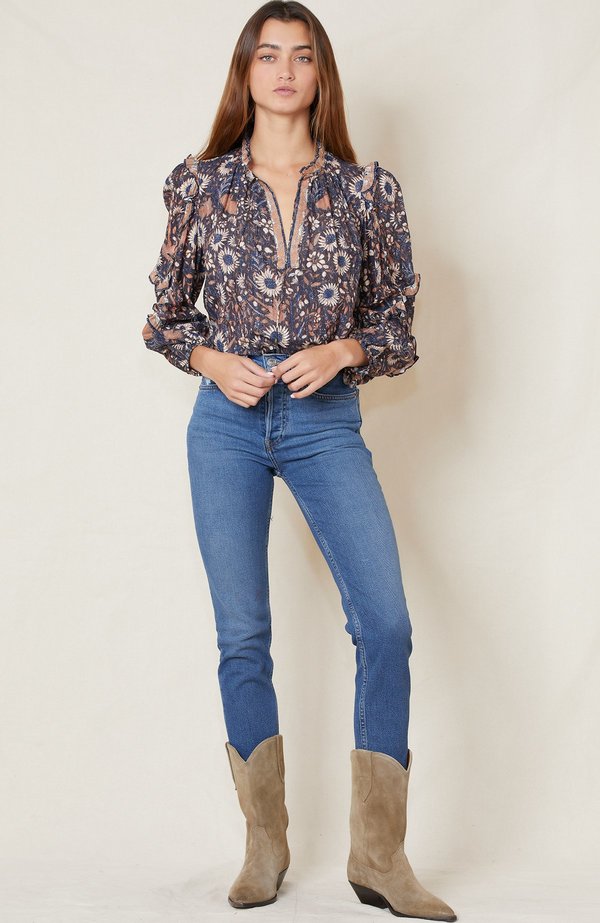 Ulla Johnson Manet Blouse - OBSIDIAN Ulla Johnson Manet Blouse - OBSIDIAN