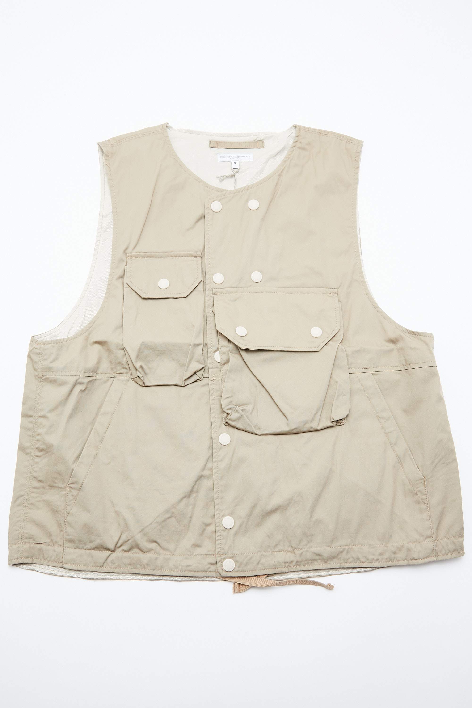 正月セール！cover vest high count twill khaki Engineered-Garments-Cover-Vest
