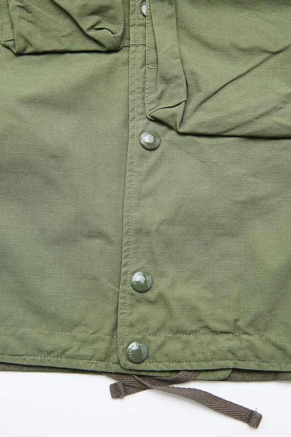 Engineered Garments Cover Vest - Olive Cotton Ripstop Engineered Garments Cover Vest - Olive Cotton Ripstop