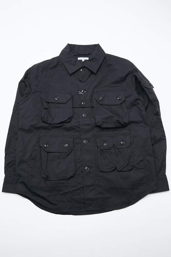 Engineered Garments Explorer Shirt Jacket - Black High Count Twill Engineered Garments Explorer Shirt Jacket - Black High Count Twill