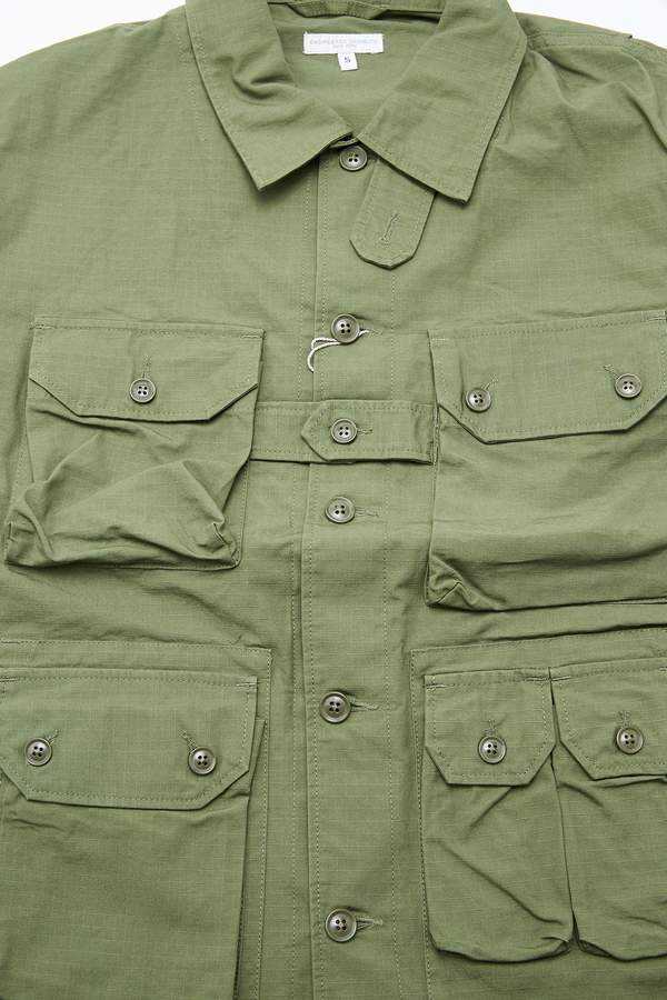 Engineered Garments Explorer Shirt Jacket - Olive Cotton Ripstop Engineered Garments Explorer Shirt Jacket - Olive Cotton Ripstop