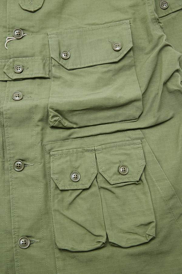 Engineered Garments Explorer Shirt Jacket - Olive Cotton Ripstop Engineered Garments Explorer Shirt Jacket - Olive Cotton Ripstop