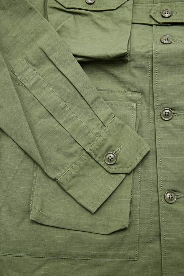 Engineered Garments Explorer Shirt Jacket - Olive Cotton Ripstop Engineered Garments Explorer Shirt Jacket - Olive Cotton Ripstop