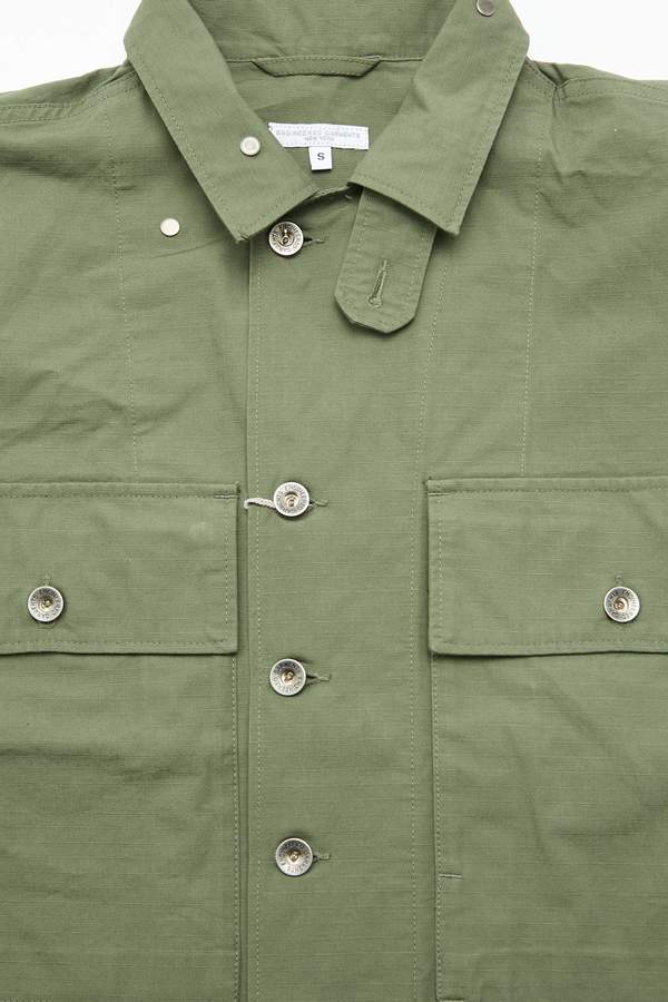 Engineered Garments M43/2 Shirt Jacket - Olive Cotton Ripstop Engineered Garments M43/2 Shirt Jacket - Olive Cotton Ripstop