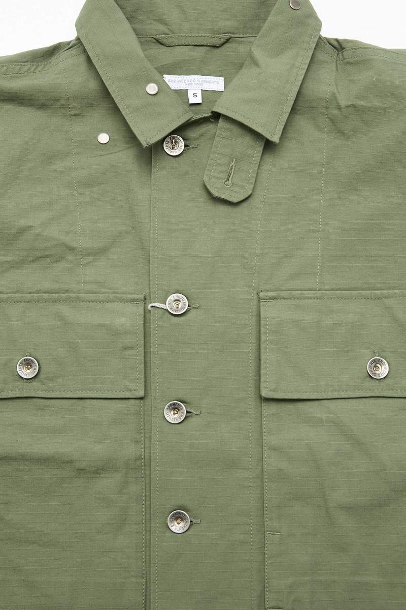 Engineered Garments M43/2 Shirt Jacket - Olive Cotton Engineered Garments M43/2 Shirt Jacket - Olive Cotton