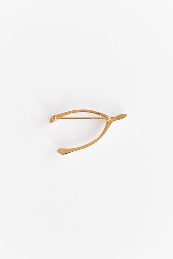 Vintage Tiffany Wishbone Pin - Gold Vermeil Vintage Tiffany Wishbone Pin - Gold Vermeil