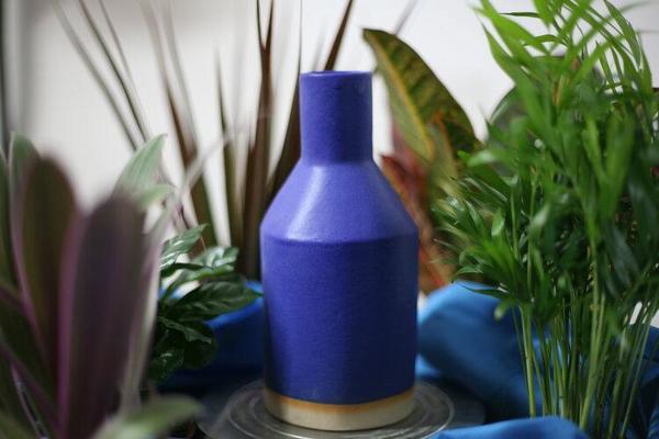 Sophie Alda Tall Bottle Vase - Blue Sophie Alda Tall Bottle Vase - Blue