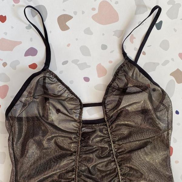 Only Hearts Mermaid Mesh Pinup Bodysuit - Gold Only Hearts Mermaid Mesh Pinup Bodysuit - Gold