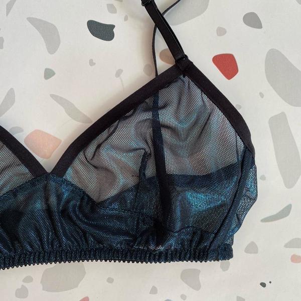 Only Hearts Mermaid Mesh Retro Bralette - Siren Blue Only Hearts Mermaid Mesh Retro Bralette - Siren Blue