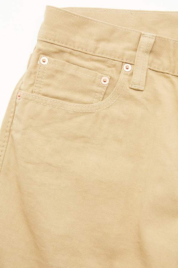 Pure Blue Japan 1150 Men's Woven 12oz Selvedge Twill Relaxed Tapered with One Wash Chino - Beige Pure Blue Japan 1150 Men's Woven 12oz Selvedge Twill Relaxed Tapered with One Wash Chino - Beige