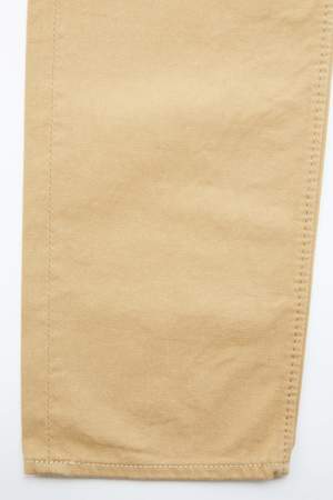 Pure Blue Japan 1150 Men's Woven 12oz Selvedge Twill Relaxed Tapered with One Wash Chino - Beige Pure Blue Japan 1150 Men's Woven 12oz Selvedge Twill Relaxed Tapered with One Wash Chino - Beige