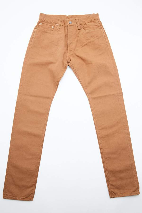 Pure Blue Japan 1150 Men's Woven 12oz Selvedge Twill Relaxed Tapered with One Wash Chino - Camel Pure Blue Japan 1150 Men's Woven 12oz Selvedge Twill Relaxed Tapered with One Wash Chino - Camel